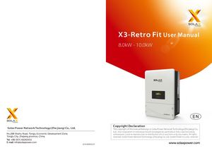 Solax X3 RETROFIT User Manual