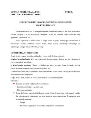 Curs 5 ORL Corpii Straini , Heimlich Curs