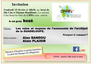 Gran Kozé à Thomas, Bouillante Section du CIPPA De Vieux Habitants