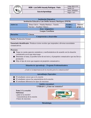 Guia 2 Pt La Oración