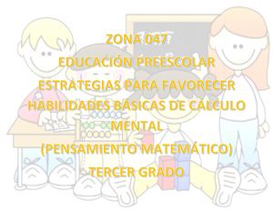 CÁLCULO MENTAL TERCER GRADO