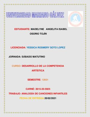 Analogía De Canciones Infantiles