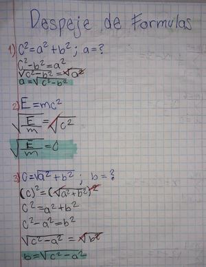Despejes De Formulas