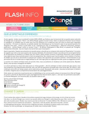 FLASH INFO OCTOBRE 2020 N°106