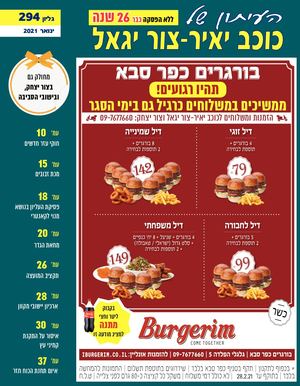 עיתון כוכב יאיר צור יגאל גליון 294