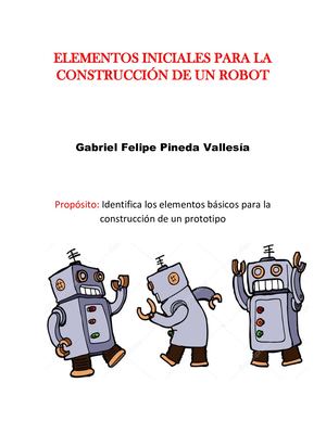 Elementos Iniciales Para La Construccion De Un Robot