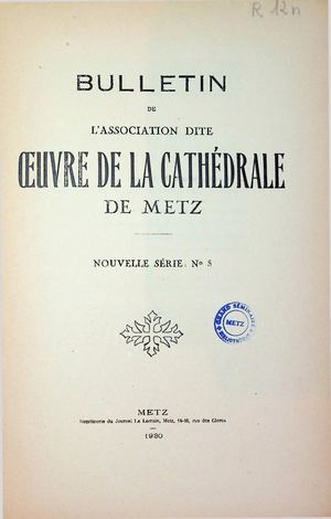 Œuvre Cathédrale de Metz 1930 - NS 05