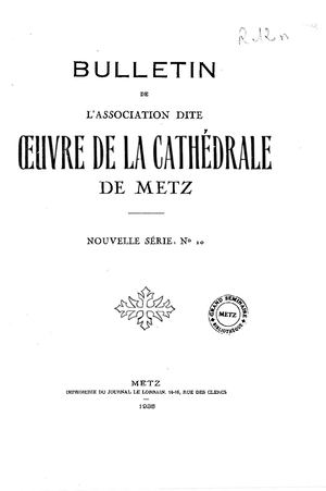 Œuvre Cathédrale de Metz 1935 - NS 10