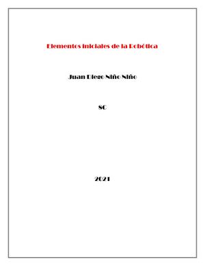 Elementos Iniciales De La Robótica Juan Diego Niño Niño