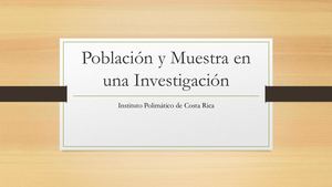 N°5 Población Y Muestra Instrumentos De Investigación