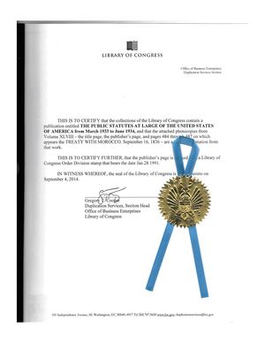 Treaty of Peace And Friendship 1836