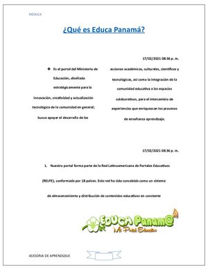 Qué Es Educa Panamá Tarea 1