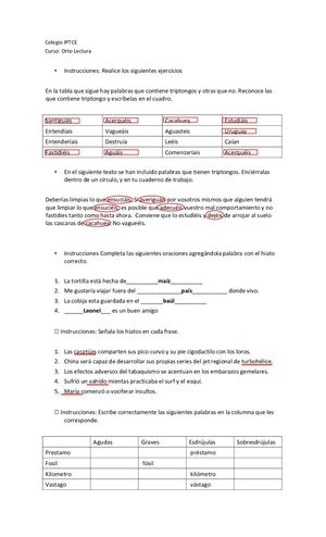 Hiato, triptongo, acento