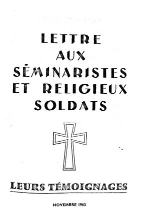 Lettre Séminaristes 1963-11