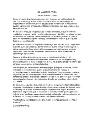 Ensayo No Manches