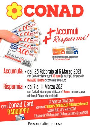 A4 BUONI 5 EURO CONAD