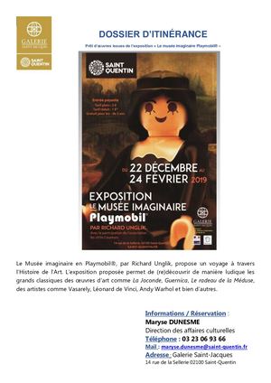 Dossier D'itinerance Le Musée Imaginaire en Playmobil 12 Tableaux