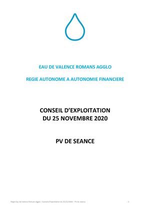 PV Conseil Exploitation du 25 Novembre 2020