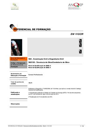 582150 Tcnicoa De Obra Condutora De Obra Referencial Cp