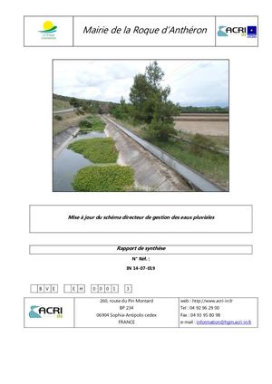 Schéma directeur de gestion des eaux pluviales