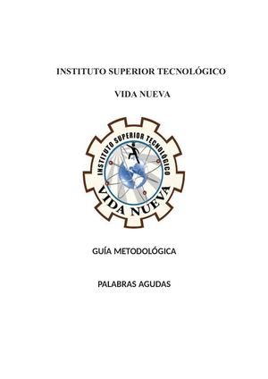 Guía Metodológica Palabras Agudas