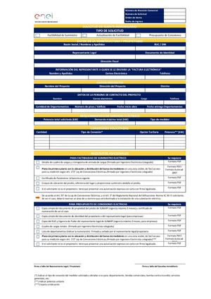 Solicitud De Factibilidad Enel