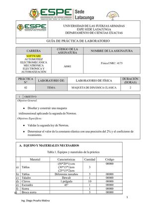 Guía De Laboratorio - Dinámica Clasica Maqueta