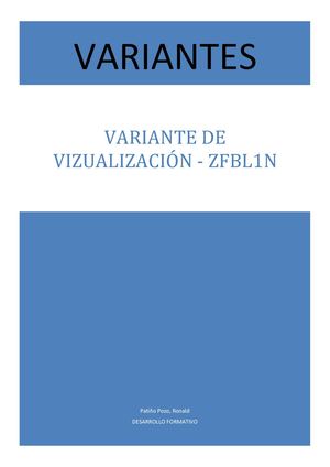 Variante Visualización Sap