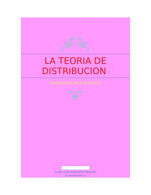 La Teoria De Distribucion