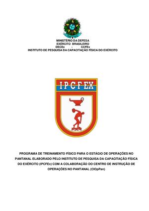 Programa de Treinamento Físico para o Estágio de Operações no Pantanal
