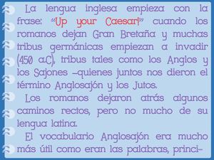 Lenguas Anglosajonas: La Historia Del Inglés