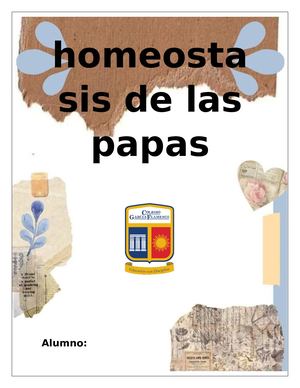 Homeostasis De Las Papas