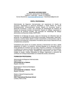 Mauricio Acevedo Rozo Hv