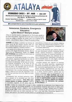 Atalaya Febrero Nº 468 Año 2021