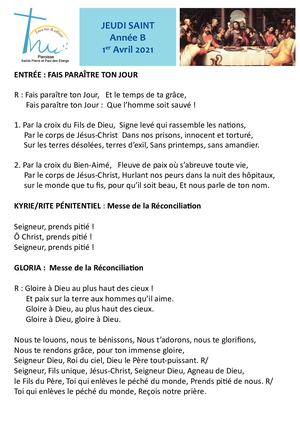 01 04 2021 Jeudi Saint