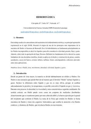 Hidrodinámica