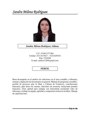 Hoja De Vida Milena (1)