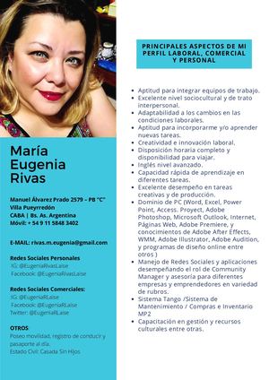 Maria Eugenia Rivas | Curriculum Vitae