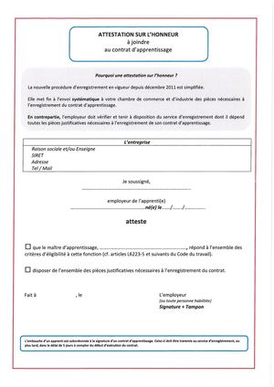 Calaméo - Attestation Sur L'honneur