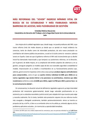 Informe Y Valoración Imv.