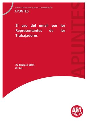 EL USO DEL EMAIL POR LOS REPRESENTANTES DE LOS TRABAJADORES.