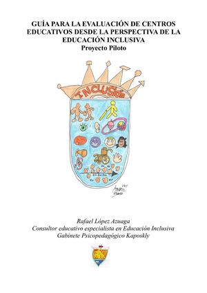 GUÍA PARA LA EVALUACIÓN DE CENTROS EDUCATIVOS DESDE LA PERSPECTIVA DE LA EDUCACIÓN INCLUSIVA