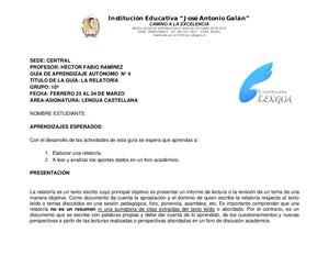 Actividad 4 La Relatoría 10º