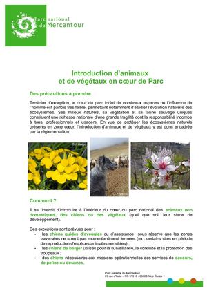 Introduction (faune, flore)
