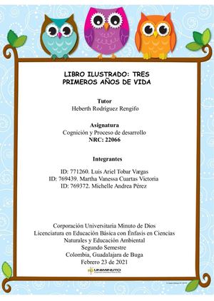 Libro ilustrado los tres primeros años de vida