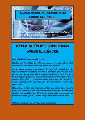 Explicación Del Espiritismo Sobre El Cáncer