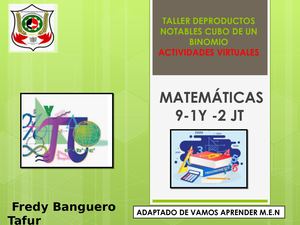 Taller I Del Cubo De Un Binomio