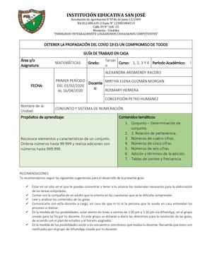 Guia #1 Matematicas Y Geometrìa 2021