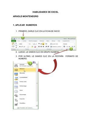 Arnold Montenegro Habilidades De Excel
