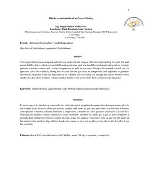 Informe De Motor Stirling